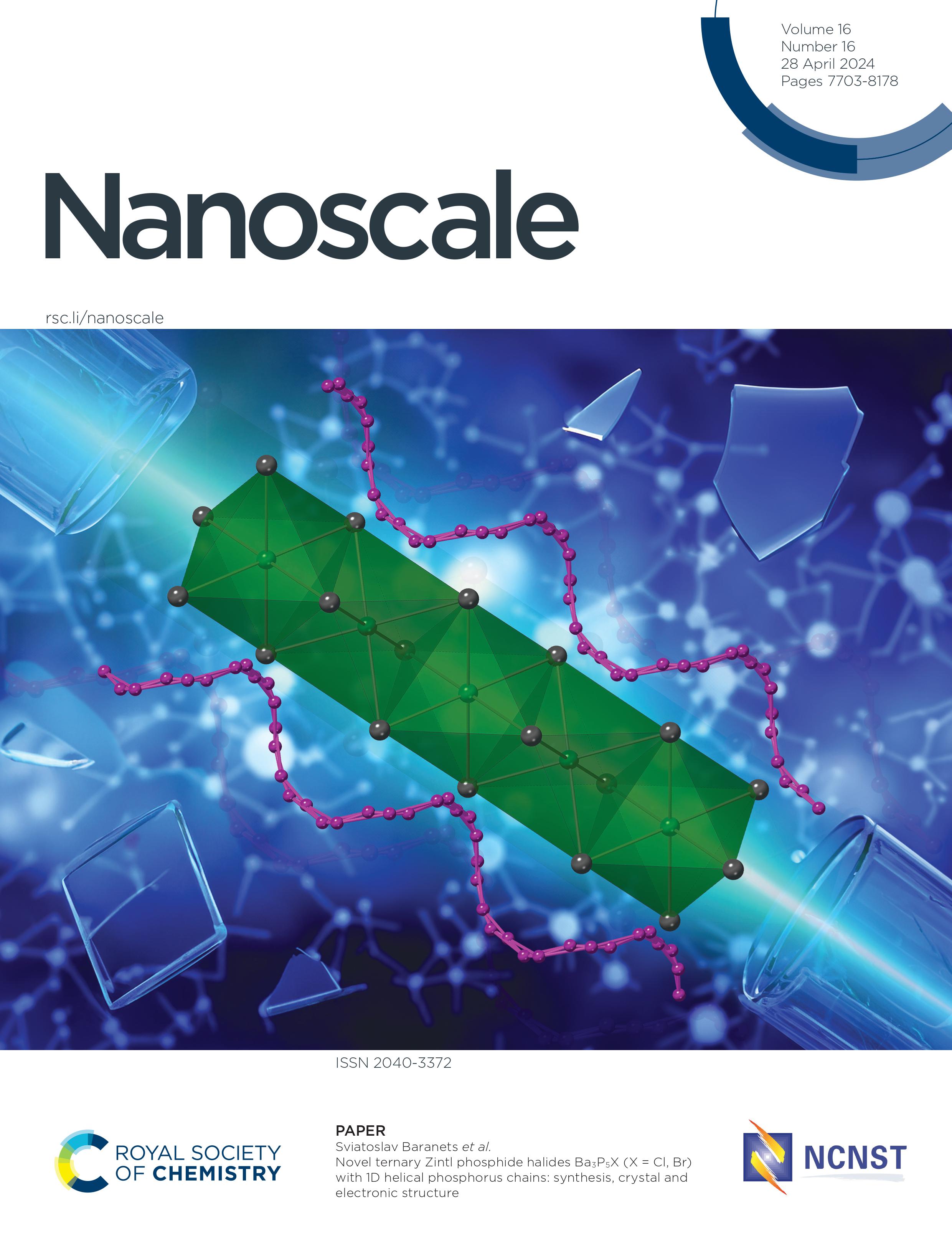 Cover art on Journal Nanoscale