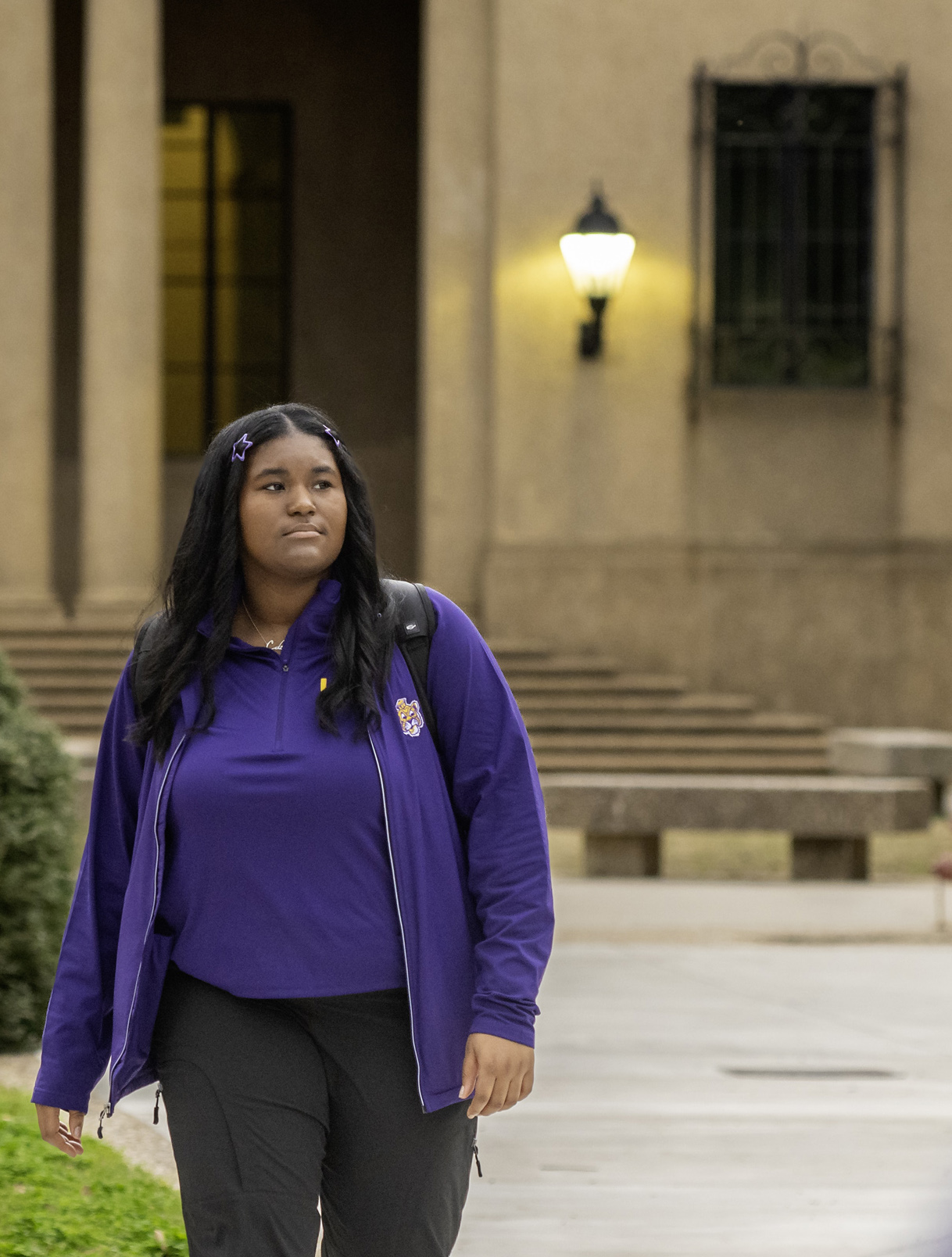 Calcea Johnson walks on LSU's Baton Rouge campus