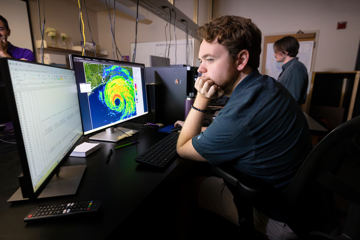 Hank Dolce working at computer