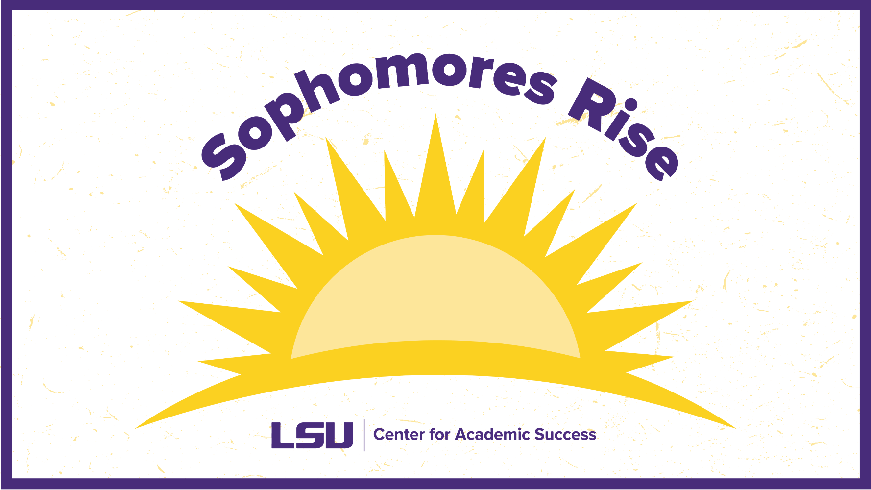 Image of a sunrise with the words Sophomores Rise written above it