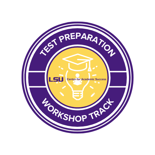 test preparation workshop track badge