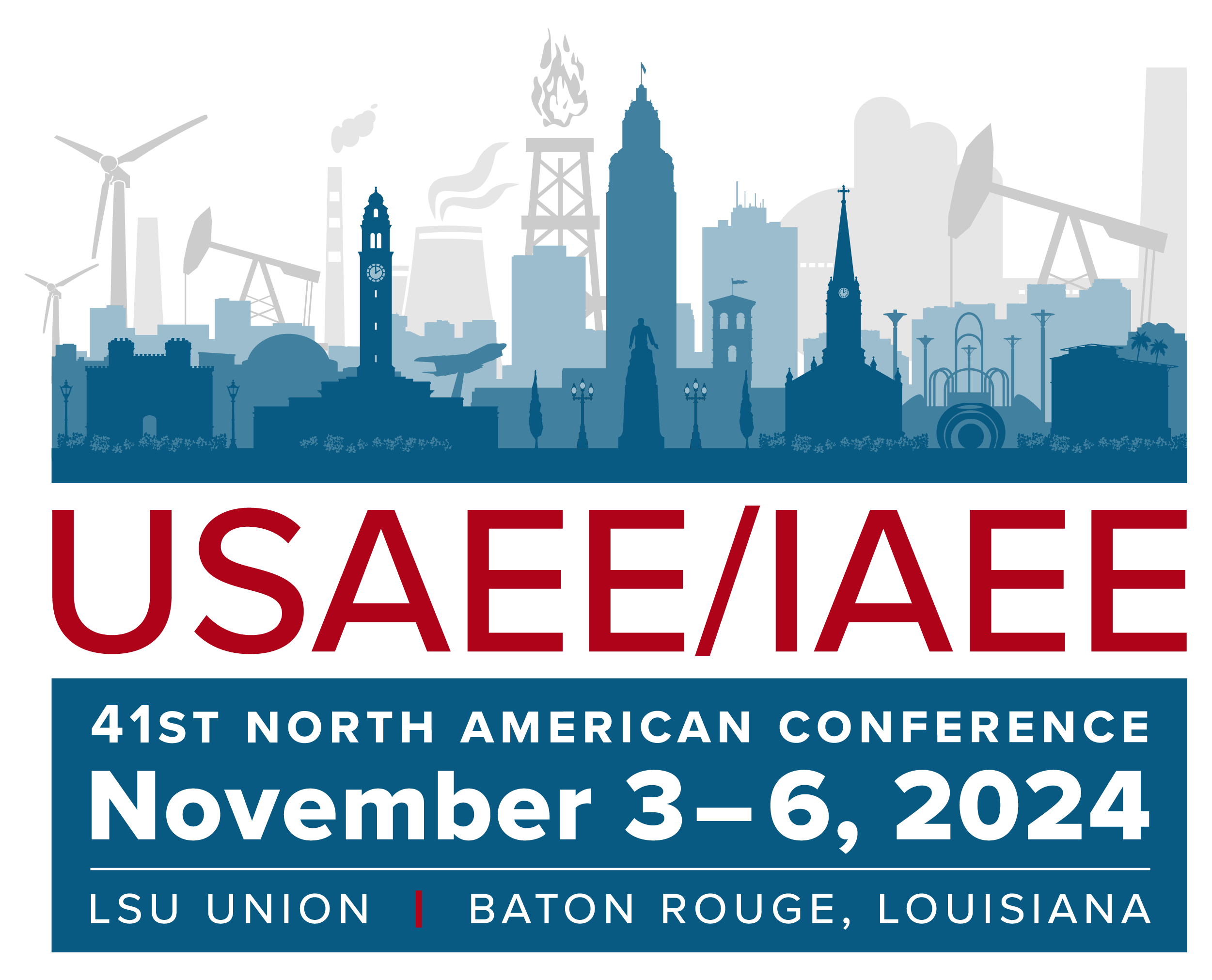 Baton Rouge Skyline with energy infrastructure and USAEE 41st North American Meeting