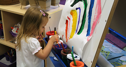 child painting