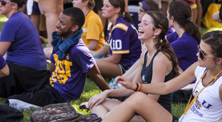 students laughing