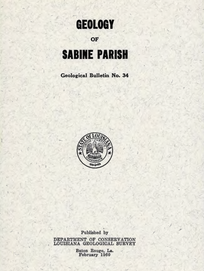 Geology of Sabine Parish Geology of Sabine Parish