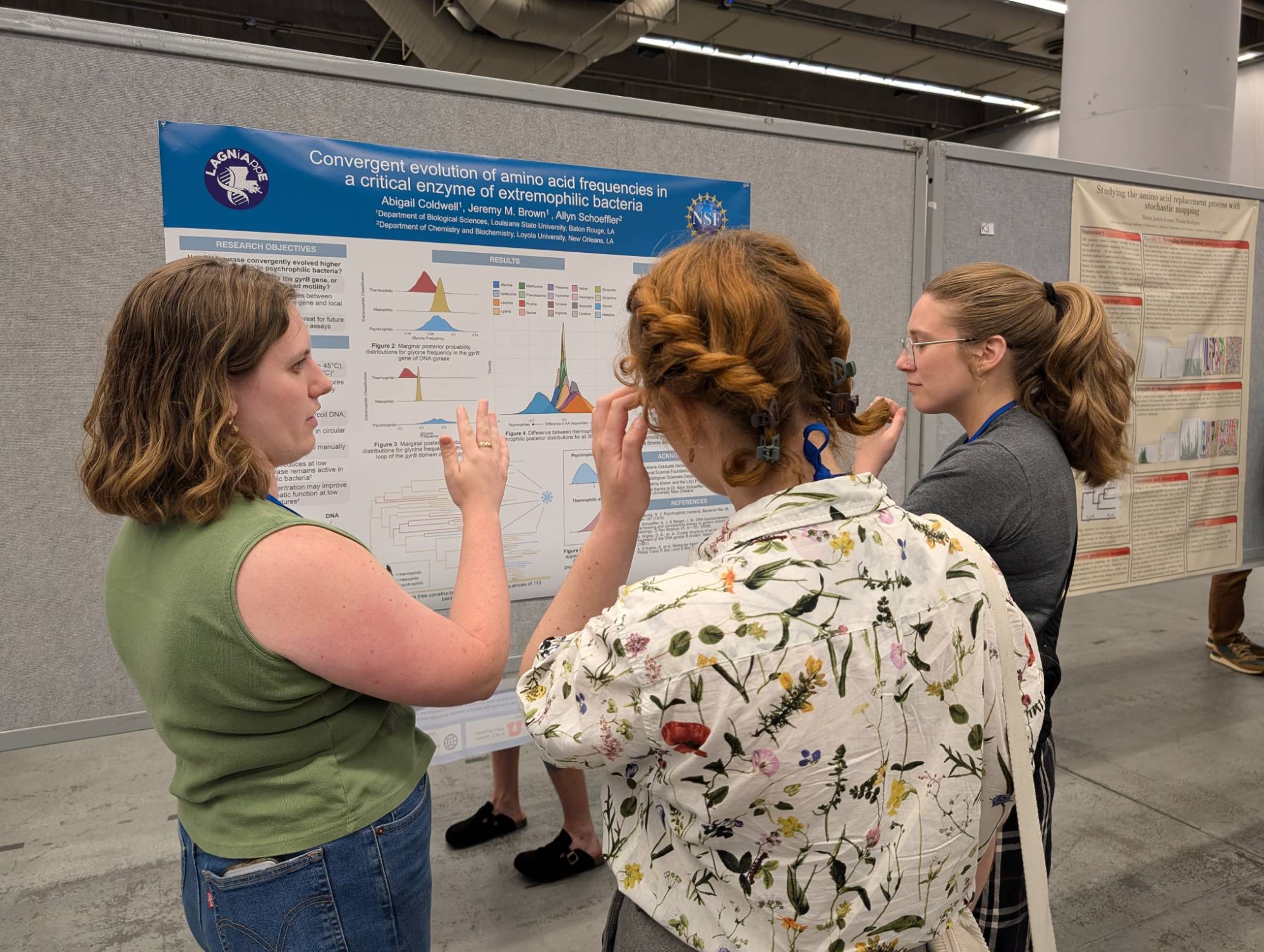 Abbigail Coldwell presenting her poster at the 3rd Joint Congress in Evolutionary Biology