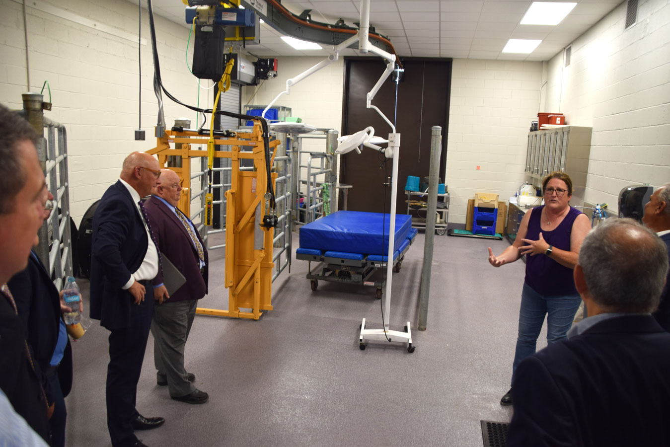 Dr. Scully showing visitors the new space